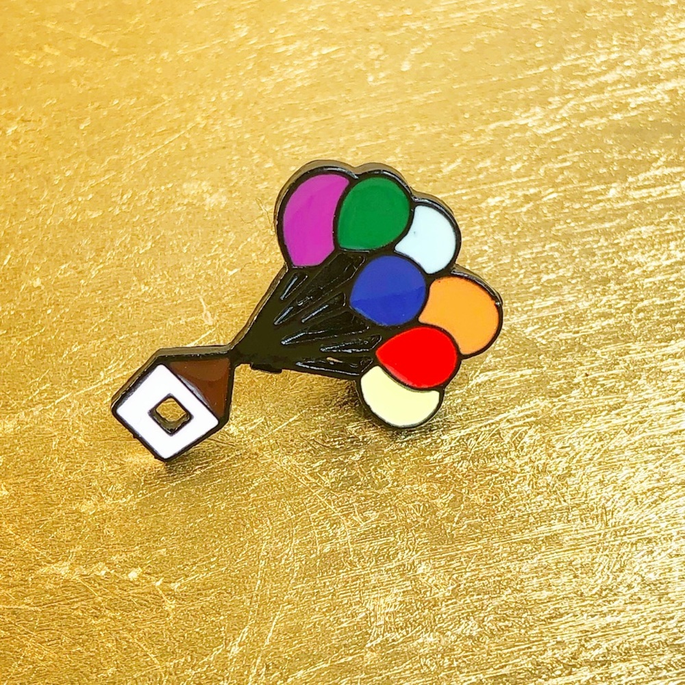 2 for $15! Floating Balloon House Enamel Pin